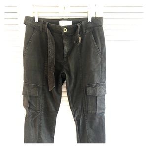 JOIE SURPLUS SKINNY CARGO PANTS Sz 26. Olive green